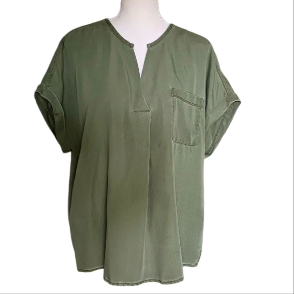 Old Navy Tunic V-neck with Cuffed Short Sleeves Women's Large
